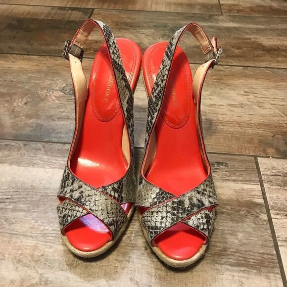 Audrey Brooke - Cute Snake Print Wedge (9) - Picture 2 of 6